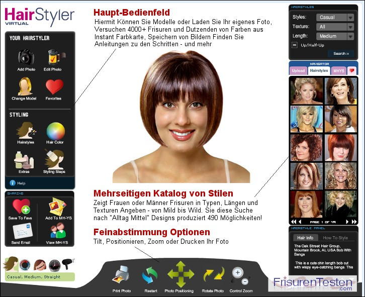 Frisuren Simulator
 Frisuren Testen Laden Sie Ihr Foto Virtuelle