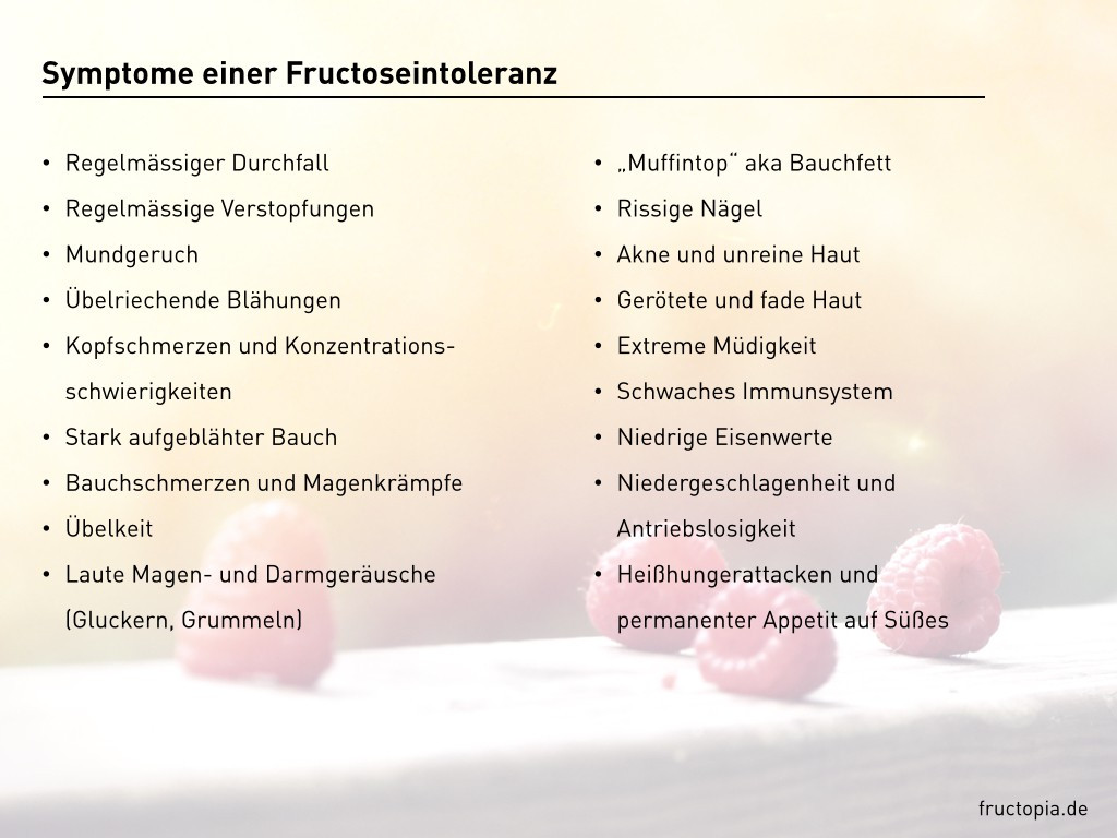 Fructoseintoleranz Tabelle
 Fructoseintoleranz Symptome und Beschwerden • Fructopia