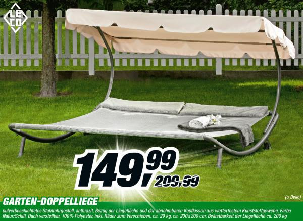 Garten Doppelliege
 LECO Garten Doppelliege von toom ansehen DISCOUNTO