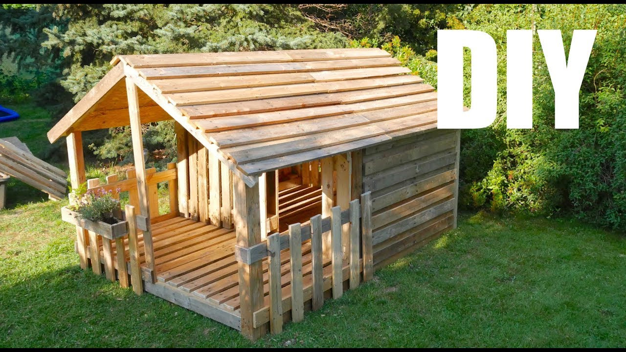 Gartenhaus Diy
 Spielhaus Gartenhaus für Kinder ★ selber bauen aus