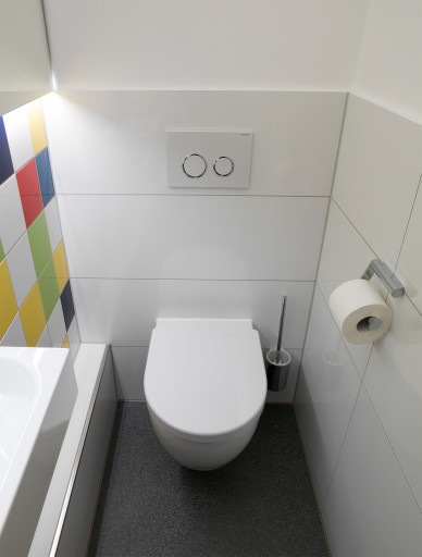 Gäste Wc Fliesen
 Bunte Fliesen im Gäste WC HEIMWOHL