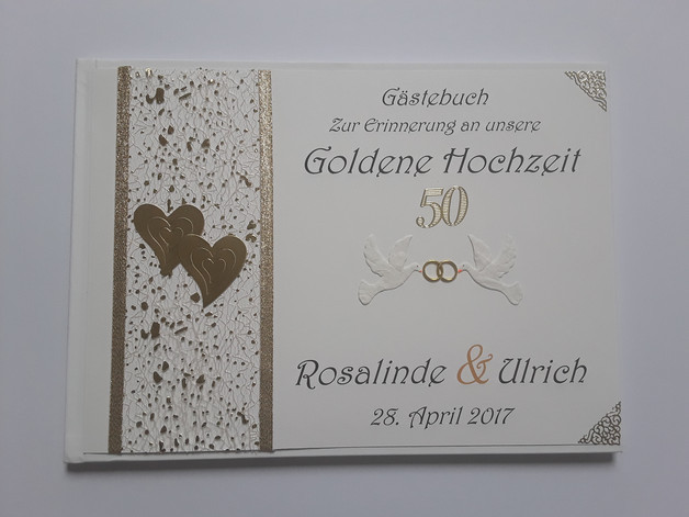 Gästebuch Goldene Hochzeit
 Hochzeitsgästebuch Gästebuch Goldene oder Diamantene