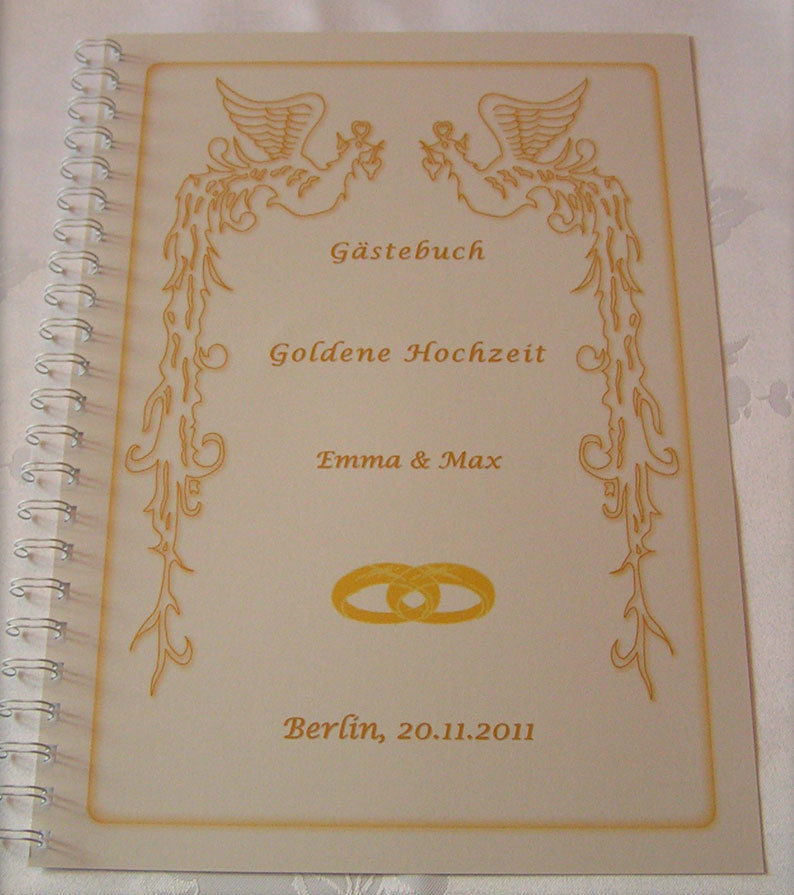 Gästebuch Goldene Hochzeit
 Gästebuch Fotoalbum Goldene Hochzeit Goldhochzeit Geschenk