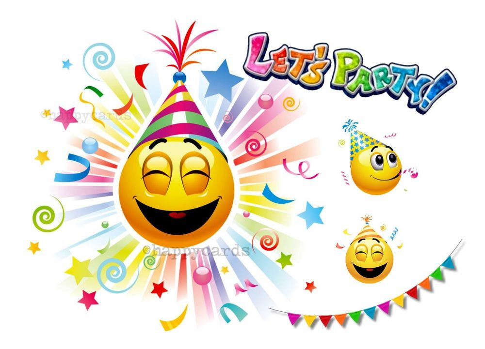 Geburtstagsbilder Kinder
 8 Einladungskarten Smiley Emoji Geburtstag Kinder