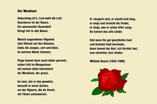 Geburtstagsgedichte
 Gedicht Cliparts