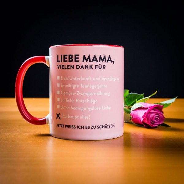 Geburtstagsgeschenk Mutter
 Liebe Mama Tasse Geschenk für