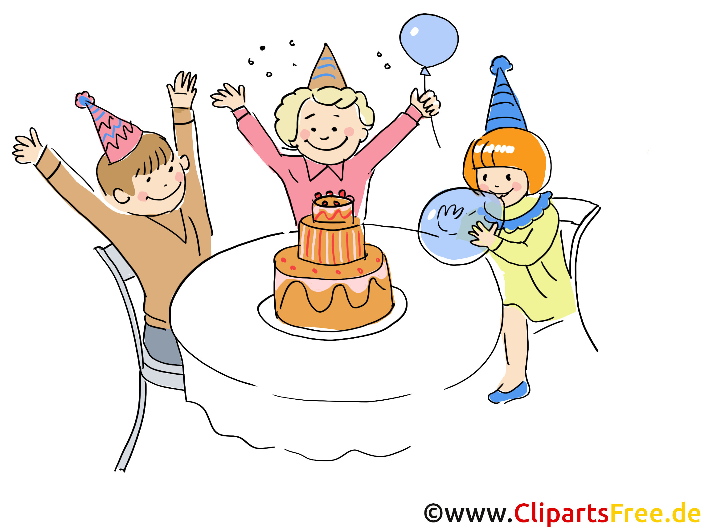 Geburtstagsparty Bilder
 Geburtstagsparty Bild Clipart Cartoon Grafik