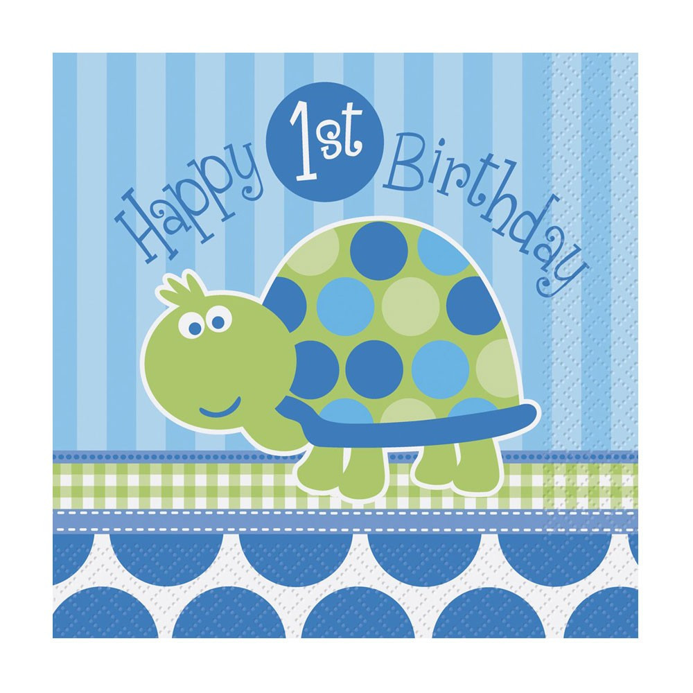 Geburtstagssprüche 1 Jahr
 Servietten Schildkröte 1 Geburtstag