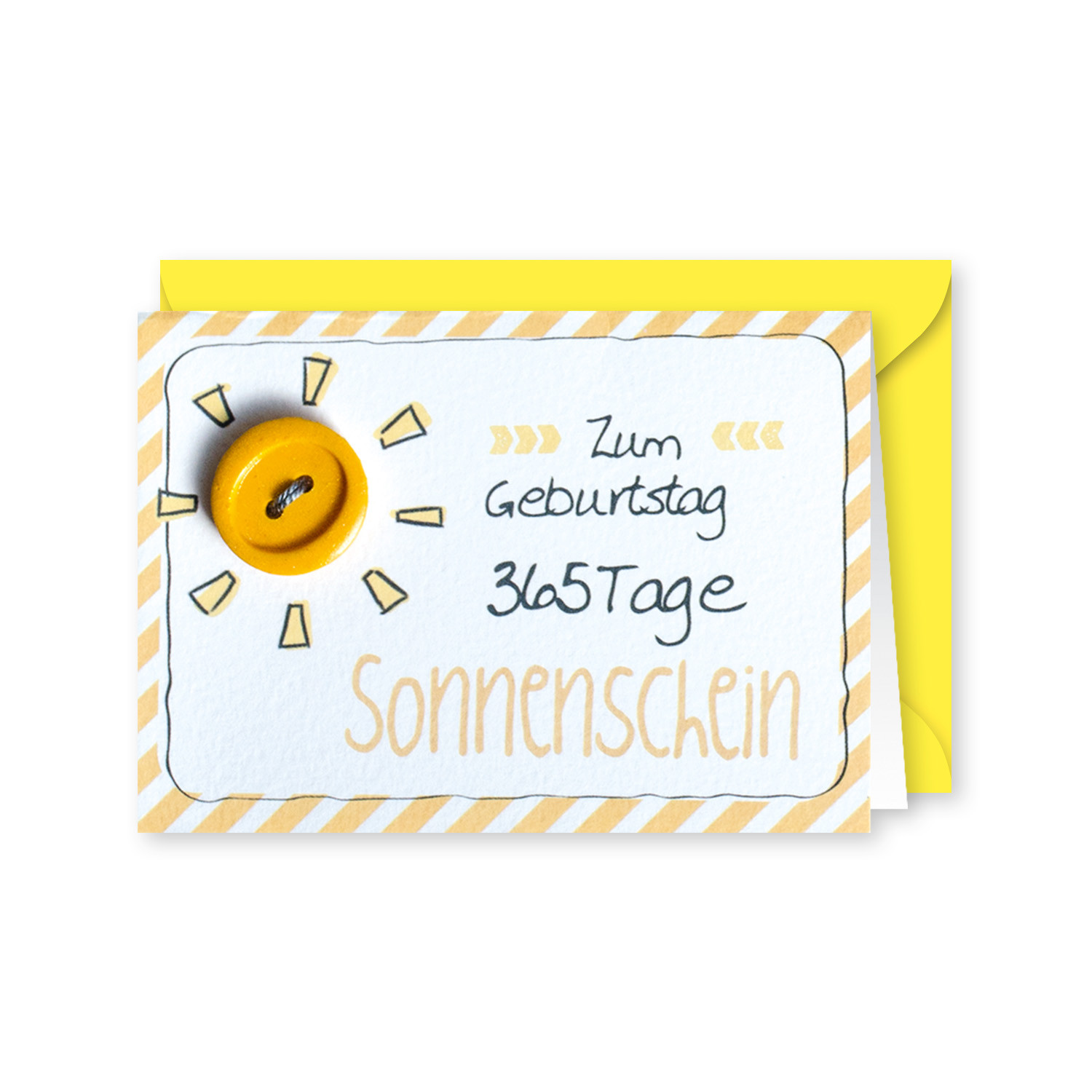 Geburtstagssprüche 365 Tage Sonnenschein
 Sheepworld KNOPFKARTE 60 mini Zum Geburstag 365 Tage