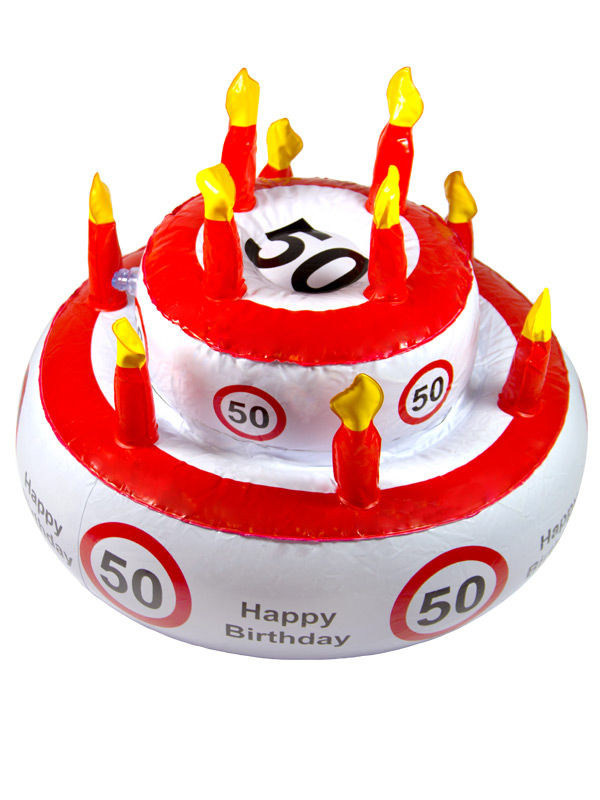 Geburtstagstorte 50
 50 Geburtstag Geburtstagstorte aufblasbar weiss rot schwarz