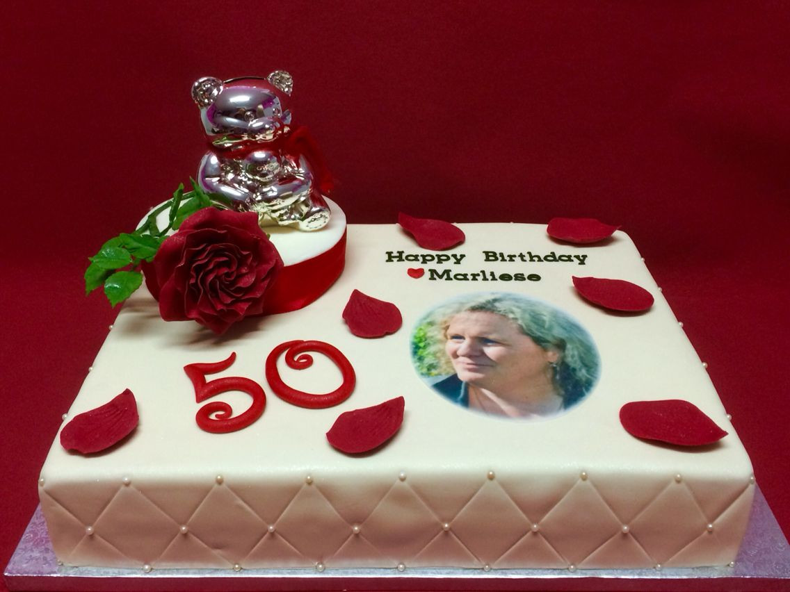 Geburtstagstorte 50 Jahre
 50 Geburtstagstorte mit Rosenblume
