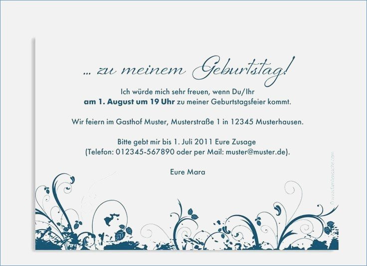 Geburtstagswünsche Klassisch
 Wonderful Geburtstagseinladung Text Klassisch 2 8 70