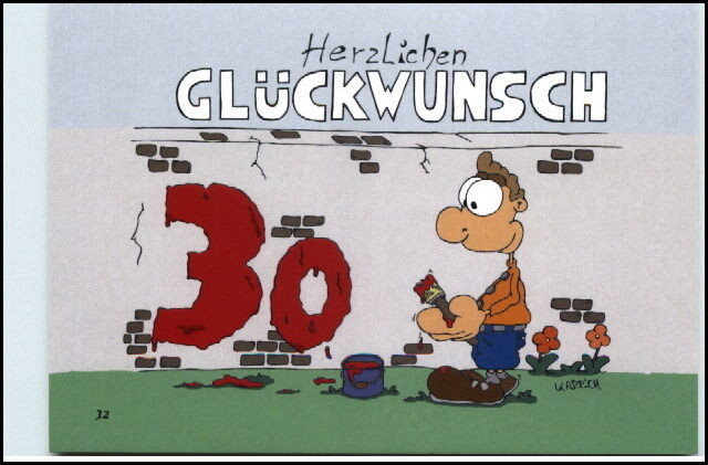 Geburtstagswünsche Sohn 30
 Glückwunsch 30 GEBURTSTAG Karikatur Karrich Postkarte NEU