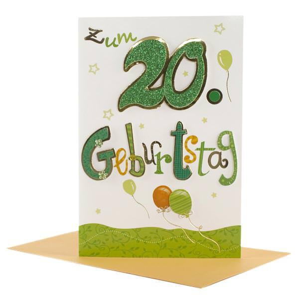 Geburtstagswünsche Zum 20 Geburtstag
 Grußkarte