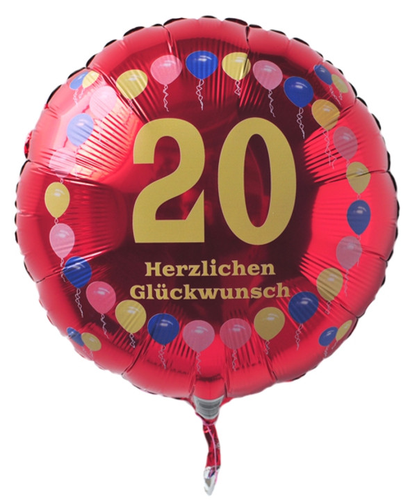 Geburtstagswünsche Zum 20 Geburtstag
 Luftballon 20 Geburtstag Ballonsupermarkt lineshop