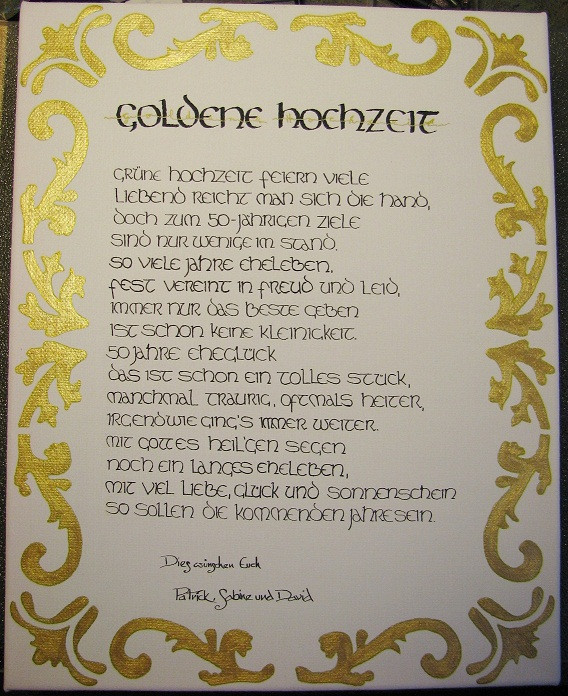 Gedichte Goldene Hochzeit
 gedicht für goldene hochzeit
