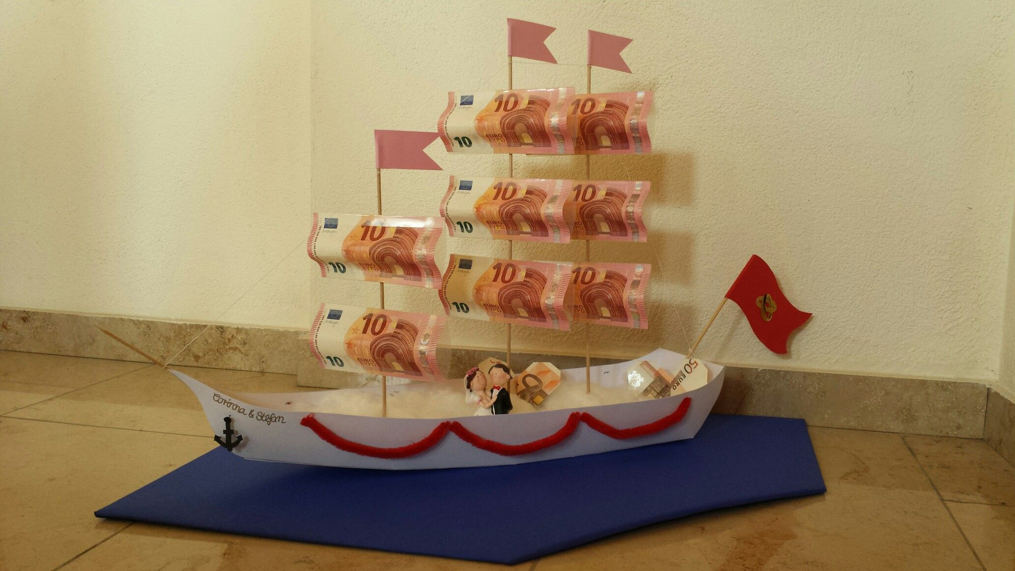 Geldgeschenk Schiff Hochzeit
 DIY Geldgeschenk zur Hochzeit Segelschiff