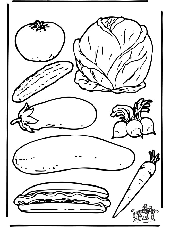 Gemüse Ausmalbilder
 Gemüse 2 Ausmalbilder Gemüse und Obst