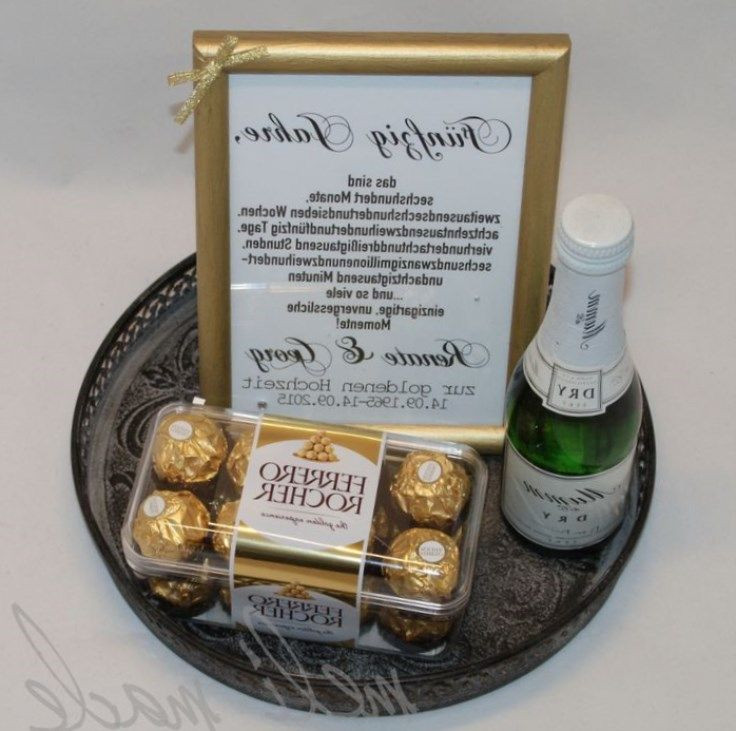 Geschenk Für Goldene Hochzeit
 Goldene hochzeit geschenk selber basteln