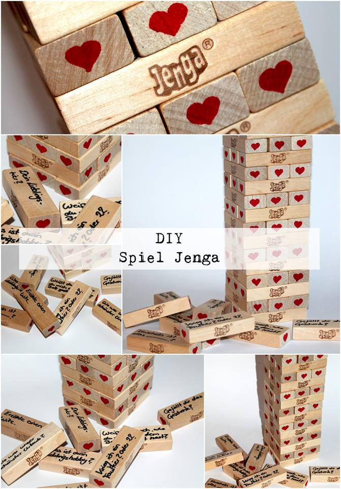 Geschenke Auspacken Spiel
 DIY Jenga Spiel Alle DIYs von DIYCarinchen