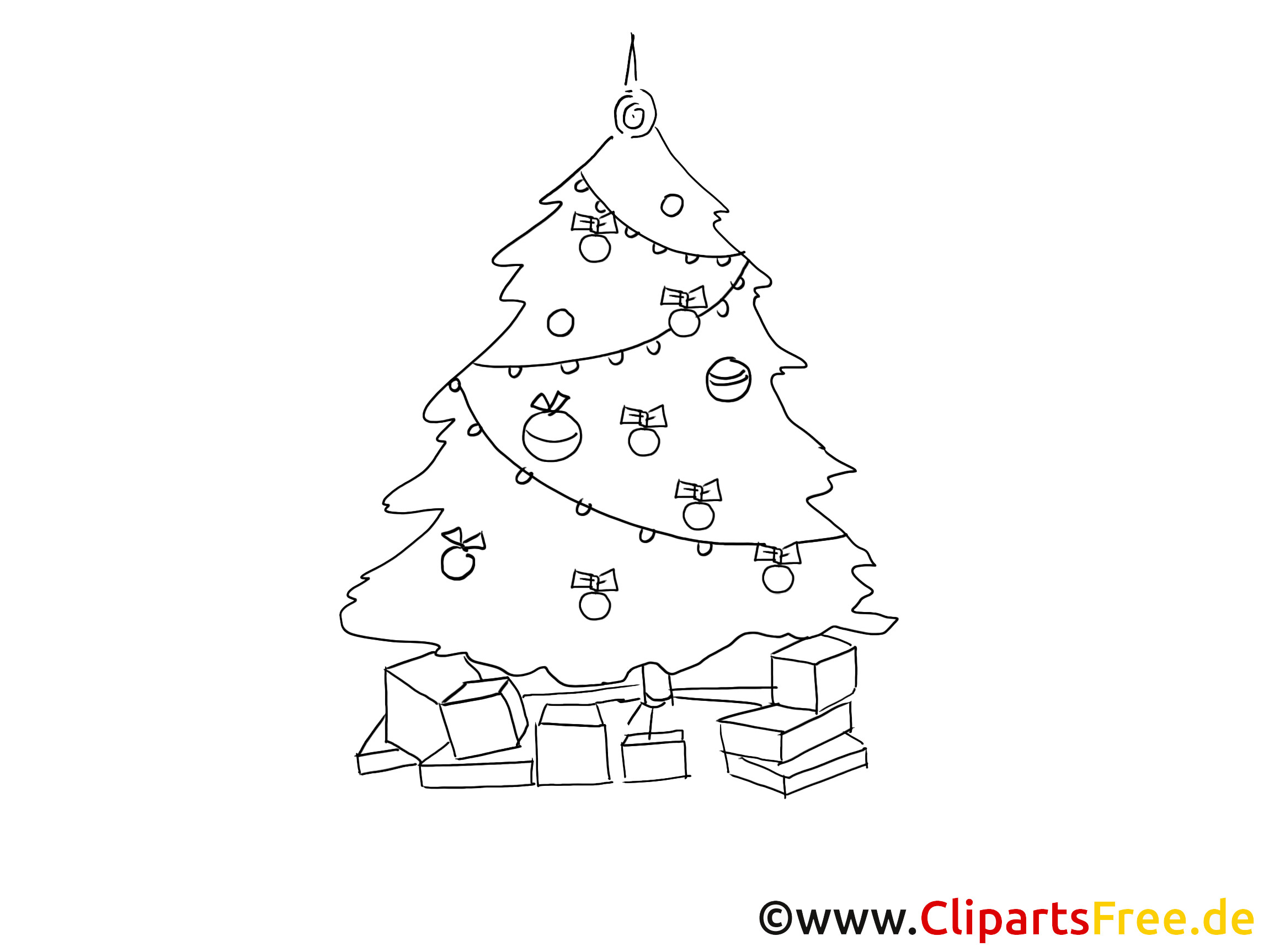 Geschenke Clipart Schwarz Weiß
 Clipart Tannenbaum schwarz weiss