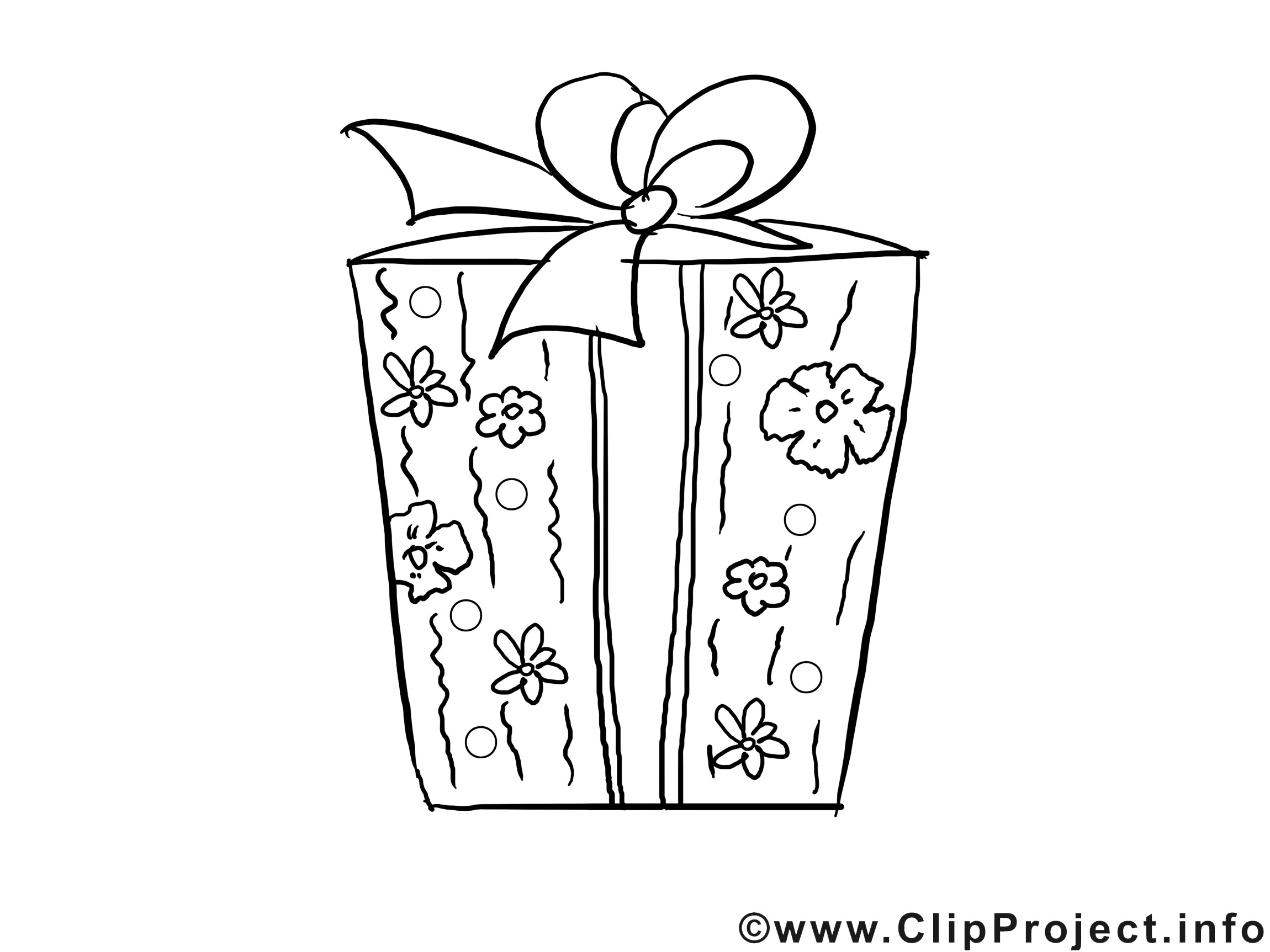 Geschenke Clipart Schwarz Weiß
 Geschenk Malbilder zum Geburtstag