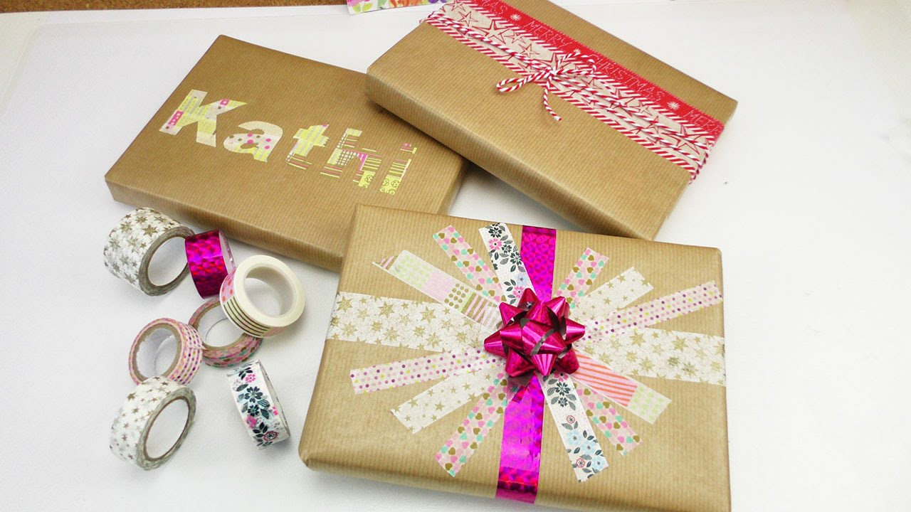 Geschenke Einpacken Ideen
 Tolle Geschenke mit Washitape dekorieren
