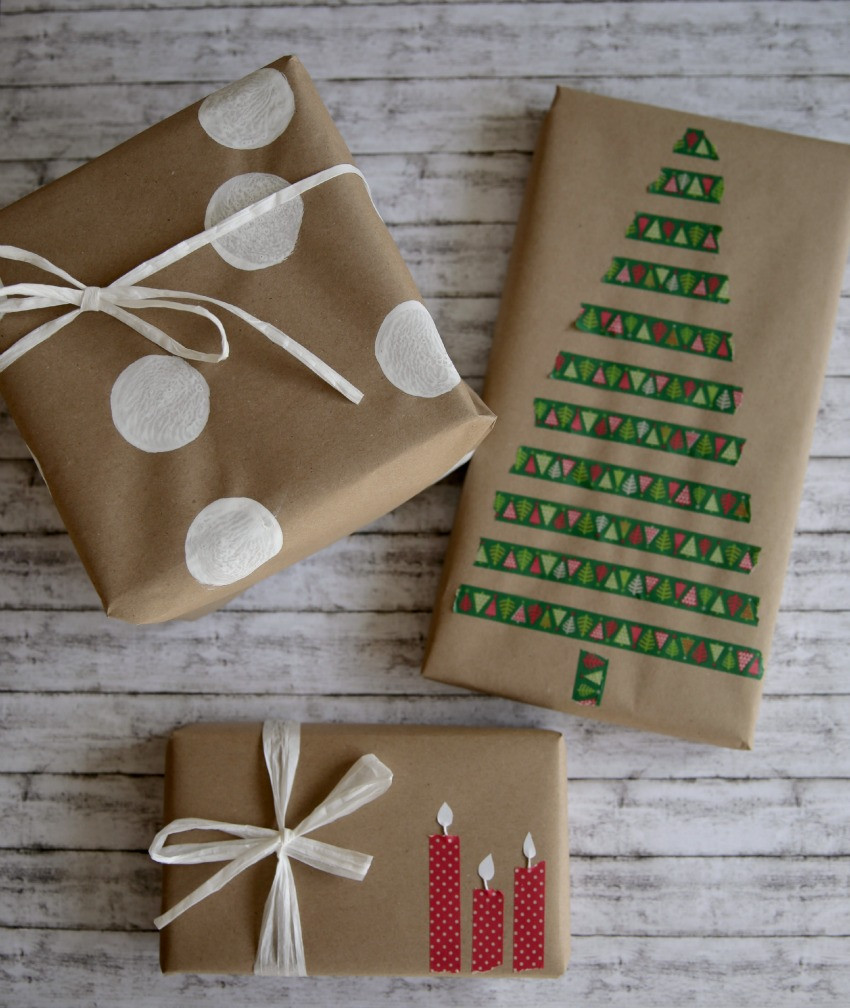 Geschenke Einpacken Ideen
 Geschenke verpacken mit Packpapier drei Ratzfatz Ideen