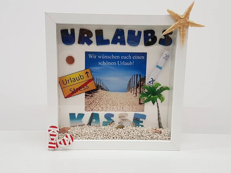 Geschenke Für Den Urlaub
 Geldgeschenke Urlaub Flitterwochen Geldrahmen ein