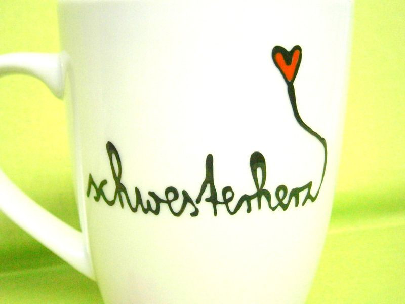 Geschenke Für Die Liebste
 Becher & Tassen Schwesterherz ♥ Tasse für liebste