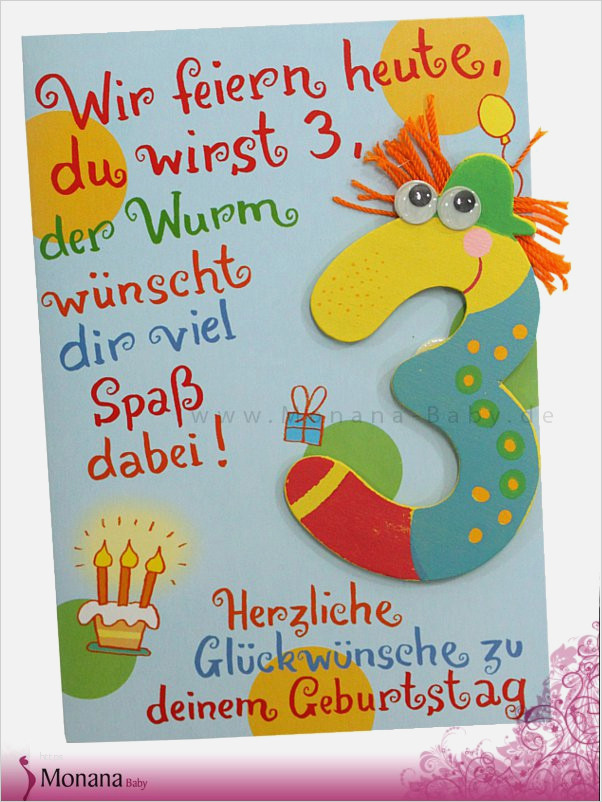 Geschenke Für Dreijährige Mädchen
 Zum 3 Geburtstag Neu Glückwünsche Dritter Geburtstag