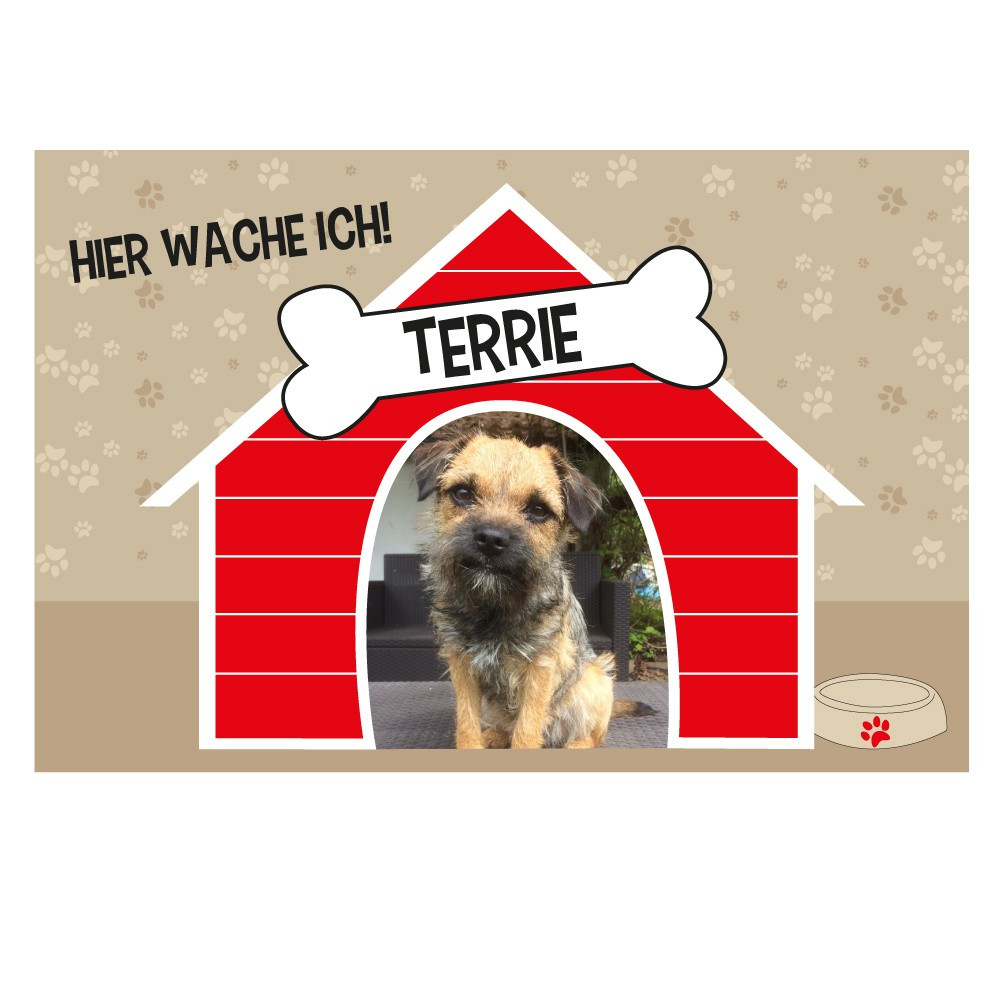 Geschenke Für Hundebesitzer
 Fußmatte "Hundehütte" mit Foto Geschenk für Hundebesitzer