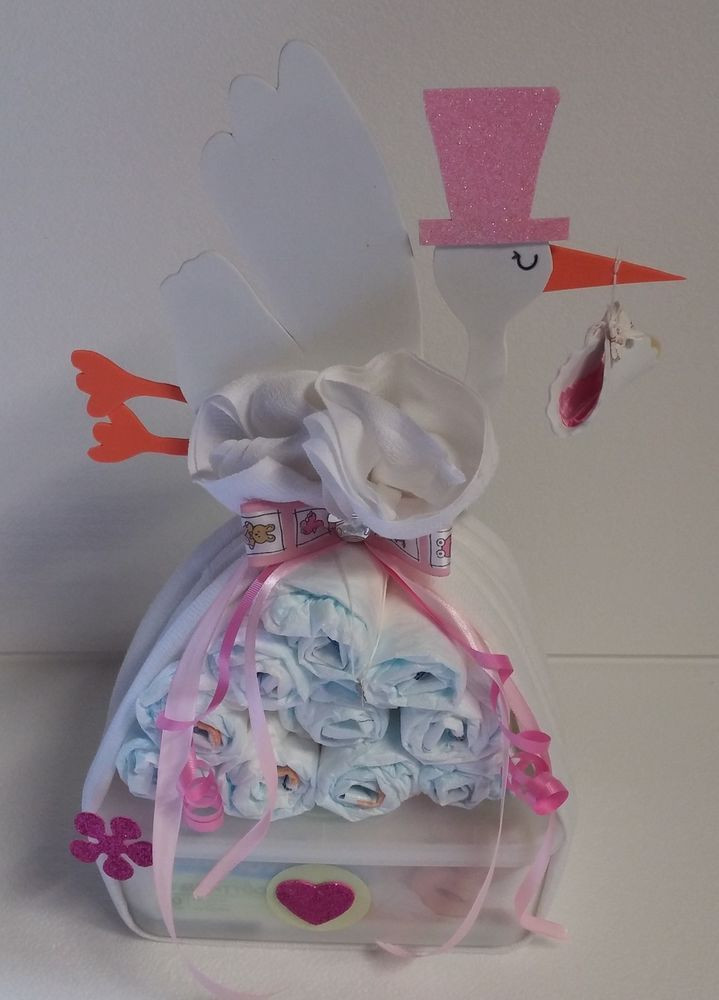 Geschenke Für Kleine Mädchen
 Windeltorte Windelbündel rosa Babygeschenk Taufgeschenk