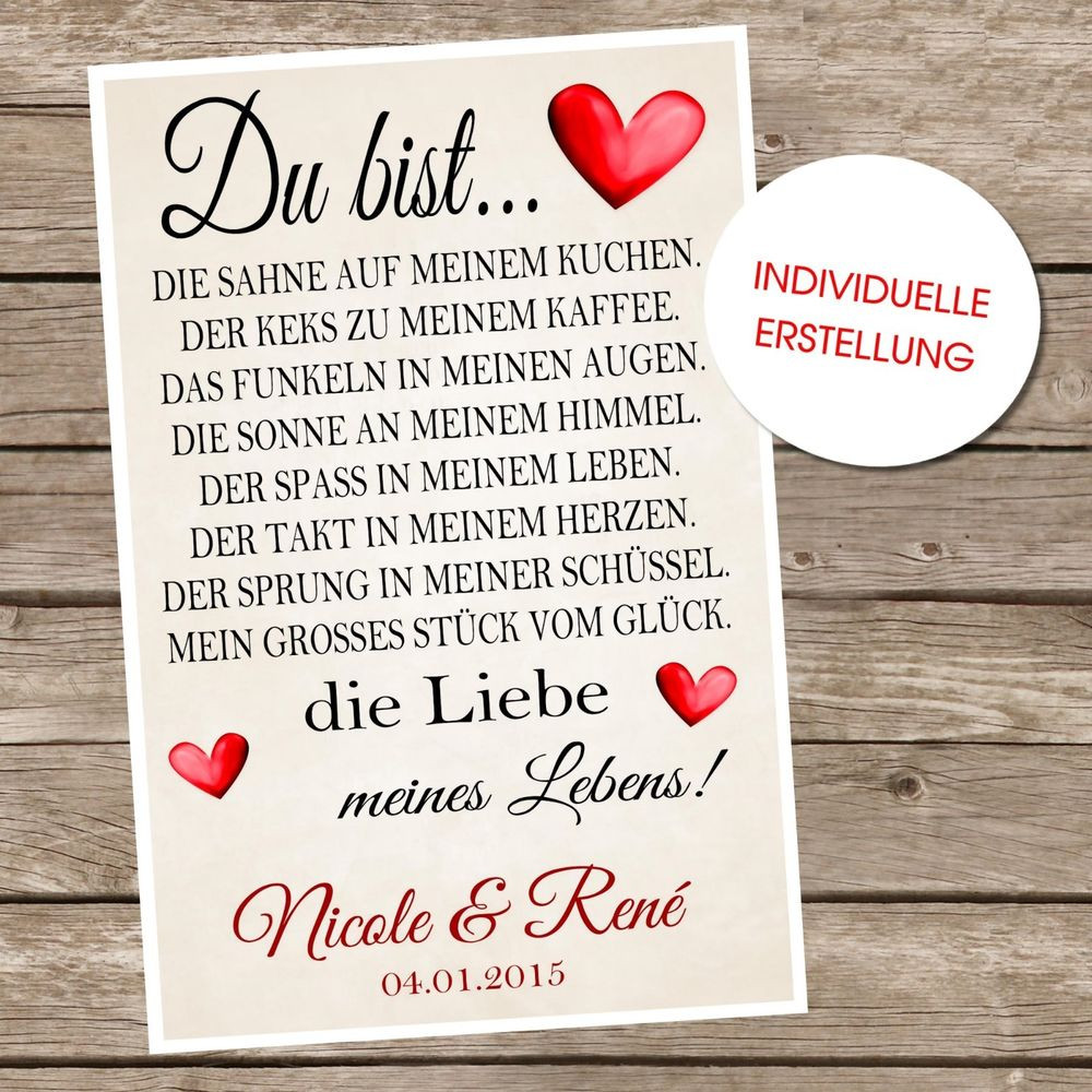 Geschenke Für Männer Zum Jahrestag
 Valentinstag Geschenk Liebe Hochzeitstag Jahrestag oder