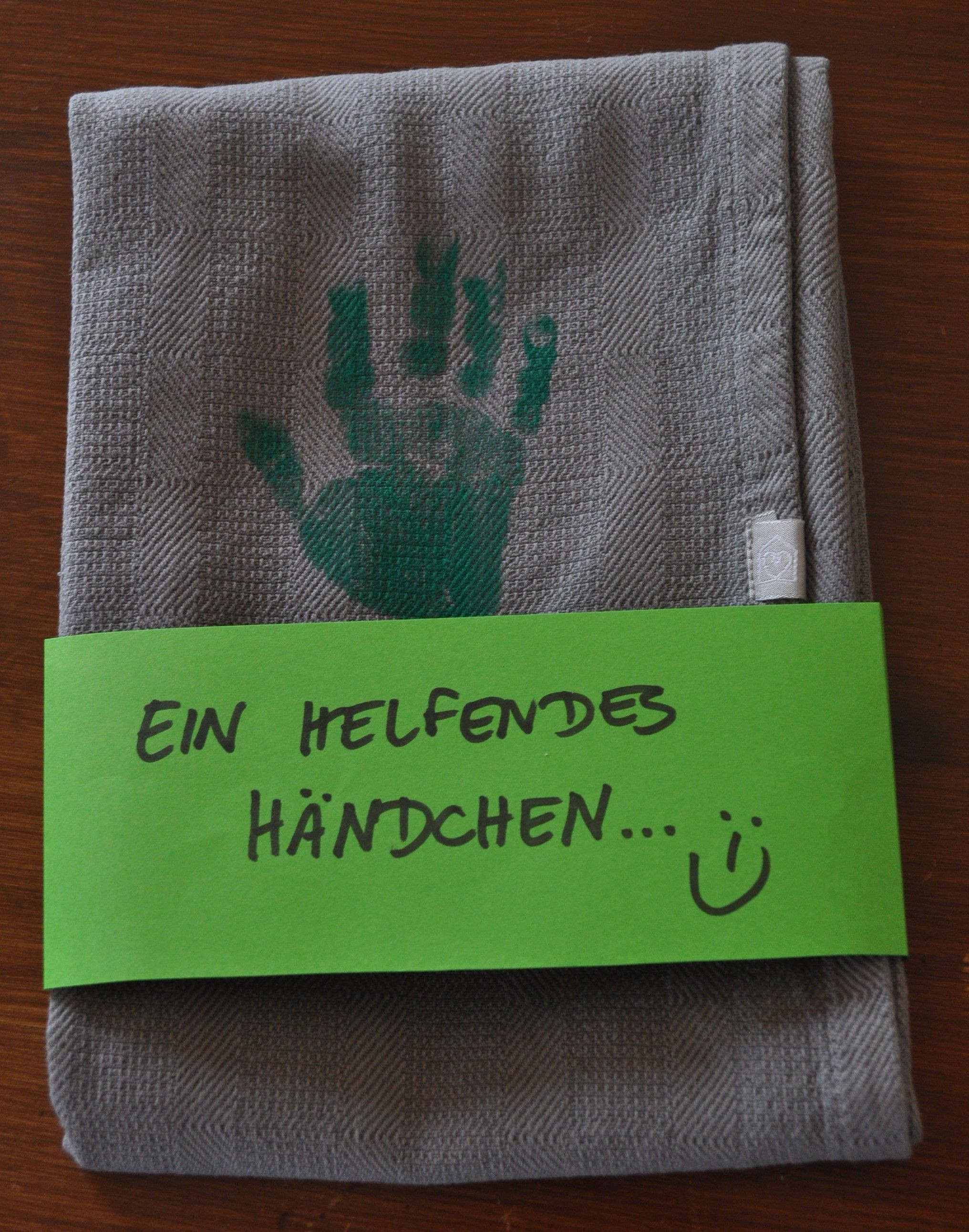 Geschenke Für Oma
 Geschirrtuch mit Handabdruck für Oma & Opa