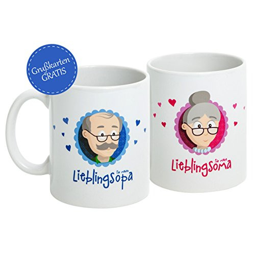 Geschenke Für Oma Und Opa
 Tasse für Opa und Oma Glückwunschkarte Geschenk für