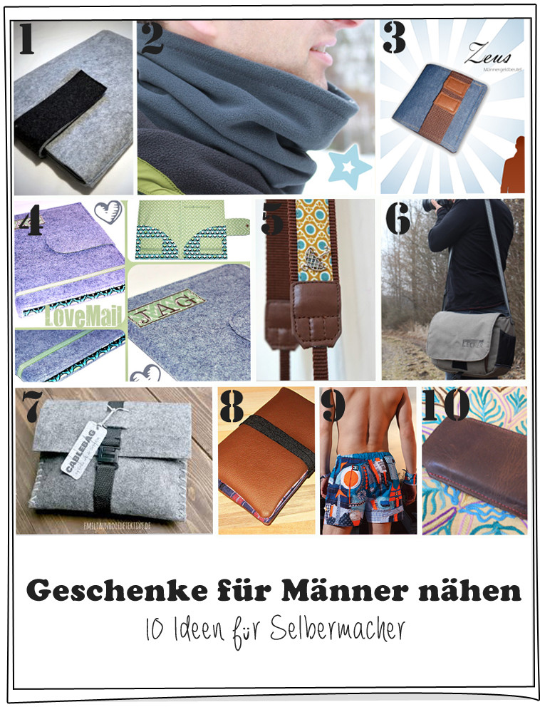 Geschenke Männer Weihnachten
 Geschenke für Männer nähen 10 Ideen für Selbermacher