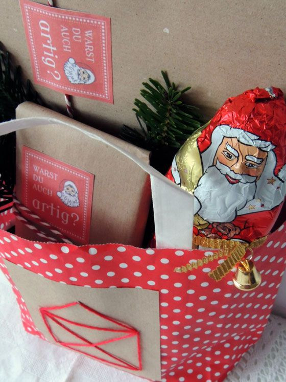Geschenke Nikolaus
 Nikolaustüte Geschenk für Nikolaus verpacken DIY