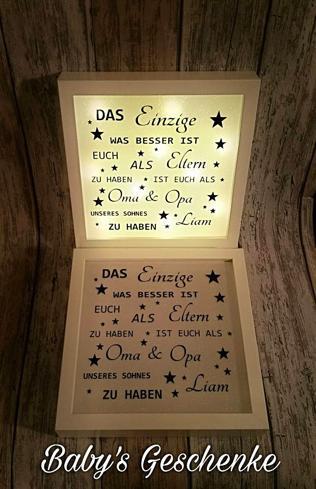 Geschenke Oma Und Opa
 Es leuchtet sehr Babys Geschenke