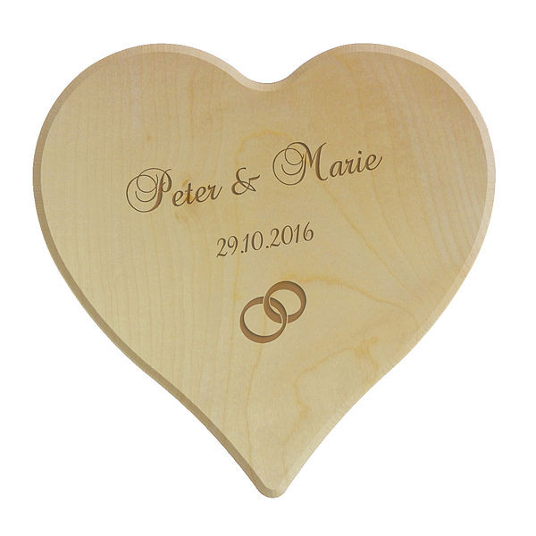 Geschenke Online 4You Gmbh
 Geschenk zum Hochzeitstag Holzherz mit Namen Datum und