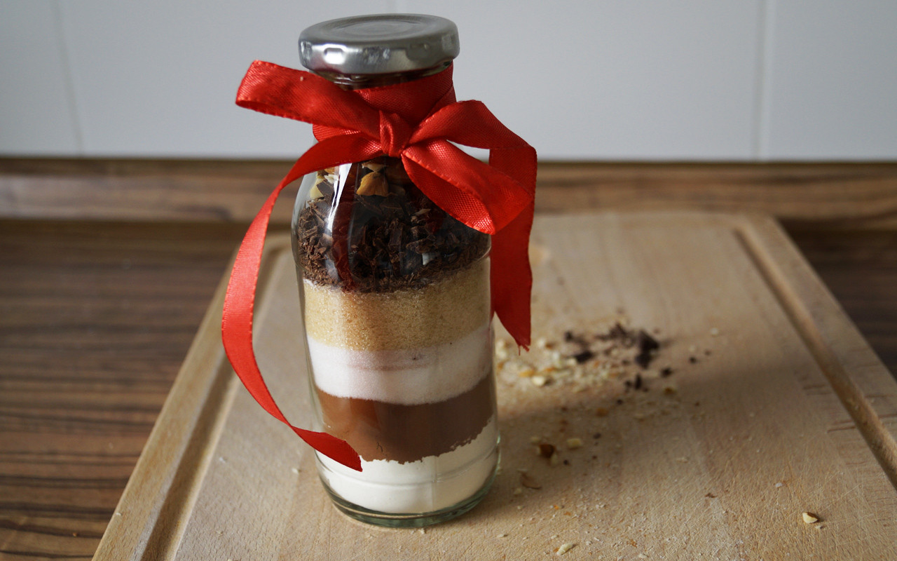 Geschenke Selbermachen
 Geschenke selber machen Brownie Backmischung im Glas