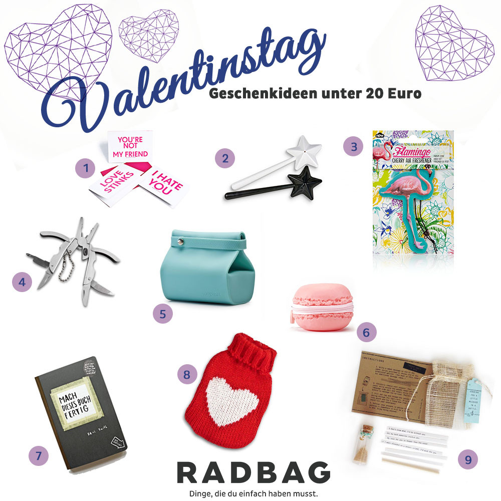 Geschenke Unter 20 Euro
 Die grosse radbag Infografik zum Valentinstag radbag