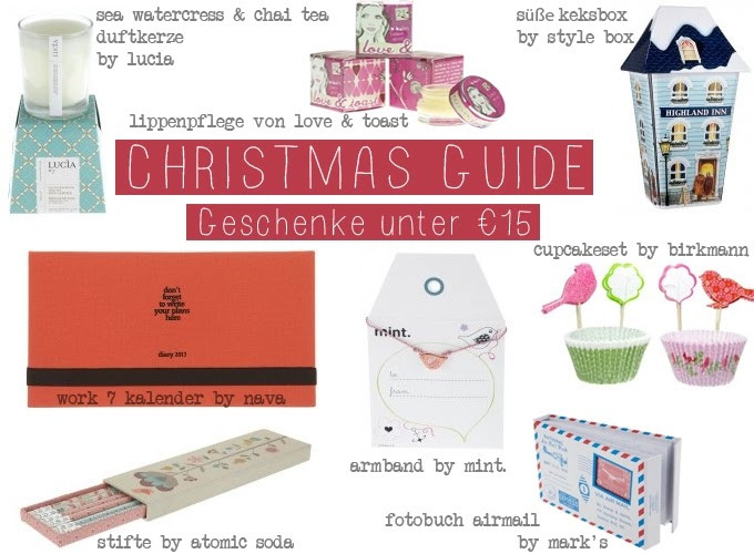 Geschenke Unter 5 Euro
 what Ina loves Xmas Gift Guide Geschenke unter 15 Euro