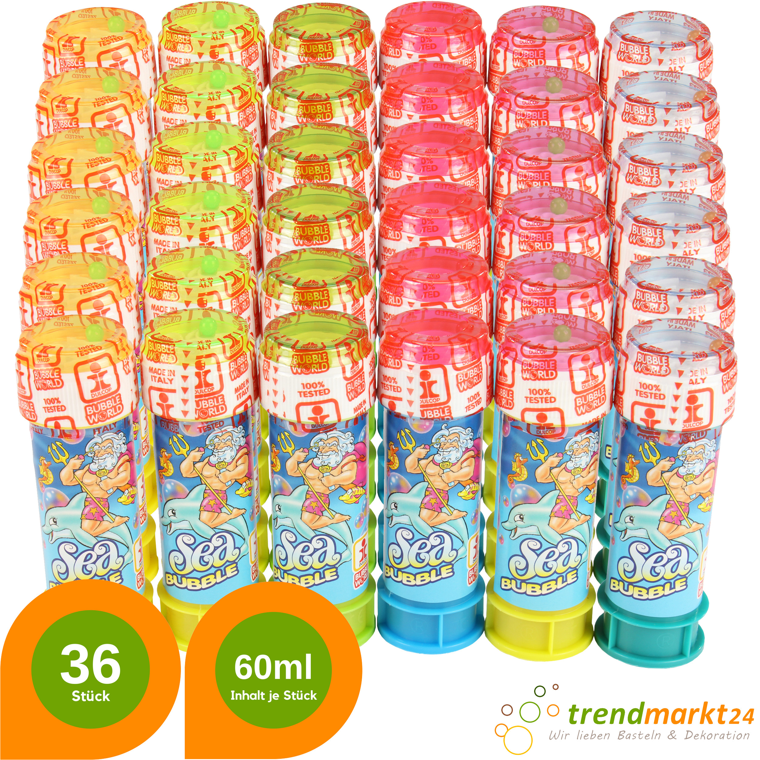 Geschenke Unter 5 Euro
 Seifenblasen Set 36 Stück x 60 ml Flasche