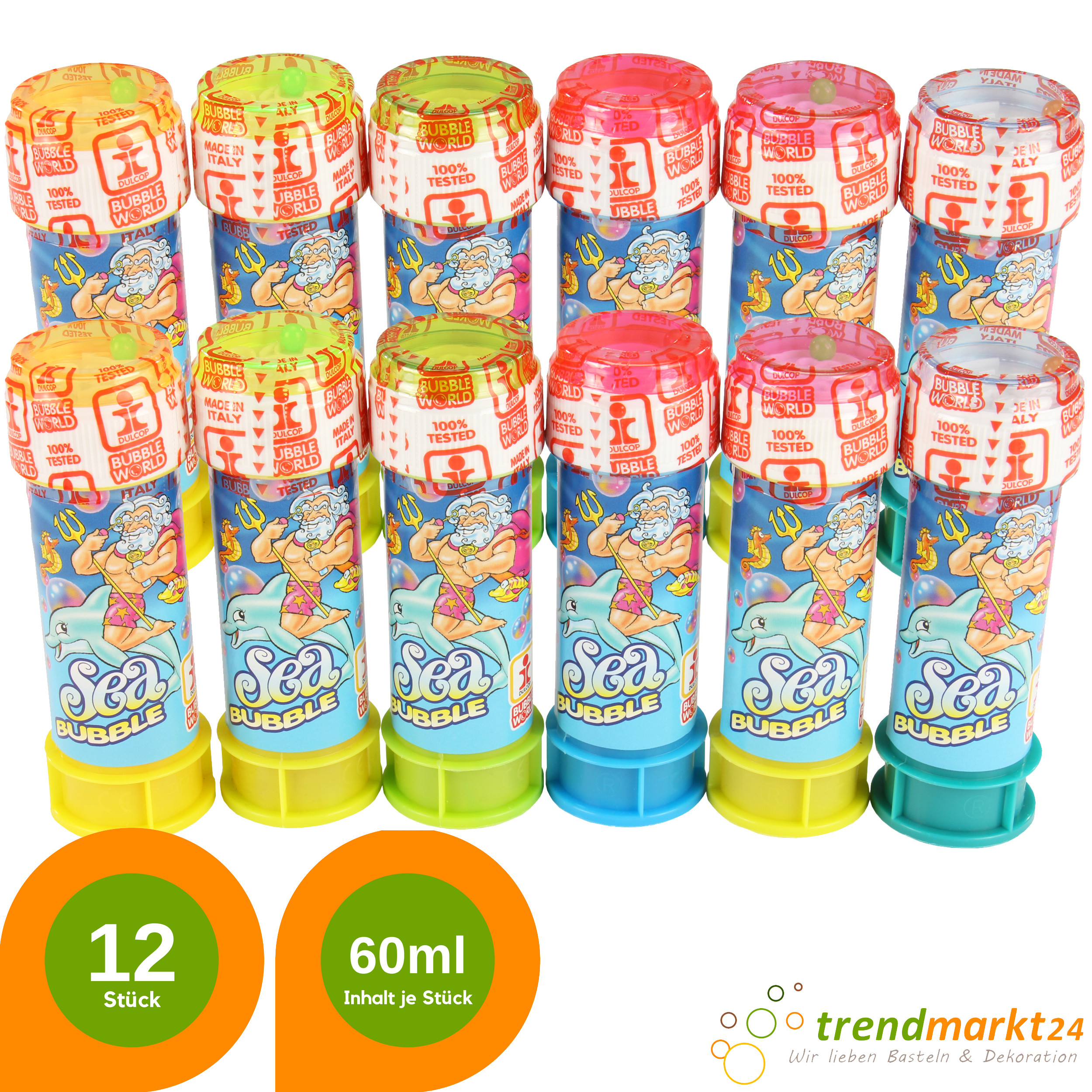 Geschenke Unter 5 Euro
 Seifenblasen Set 12 Stück x 60 ml Flasche