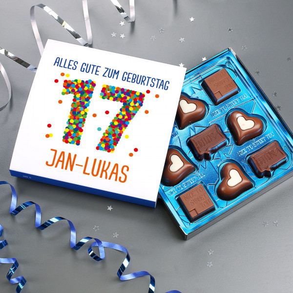 Geschenke Zum 17 Geburtstag
 17 Geburtstag 100g Pralinen von Lindt in persönlicher