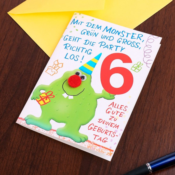 Geschenke Zum 6. Geburtstag
 Geburtstagskarte zum 6 Geburtstag