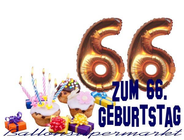 Geschenke Zum 66 Geburtstag
 Ballonsupermarkt lineshop Zahlen Luftballon aus