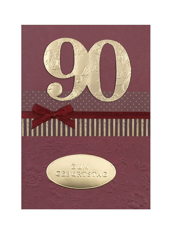 Geschenke Zum 90. Geburtstag
 Geburtstagskarte zum 90 Geburtstag mit Briefumschlag
