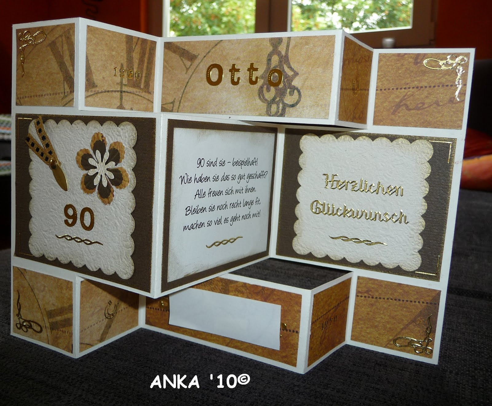 Geschenke Zum 90. Geburtstag
 Ankas Bastelseiten Geschenk zum 90 Geburtstag